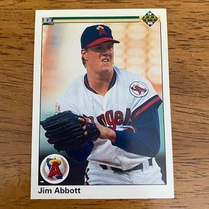 Jim Abbott 1990 Upper Deck Card